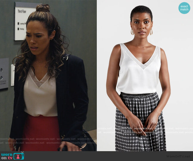 Ted Baker Lilyane Top worn by Emily Lopez (Jessica Camacho) on All Rise