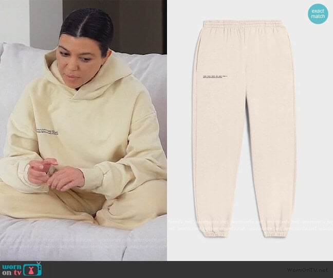 Lightweight Recycled Cotton Track Pants The Pangaia worn by Kourtney Kardashian on Keeping Up with the Kardashians