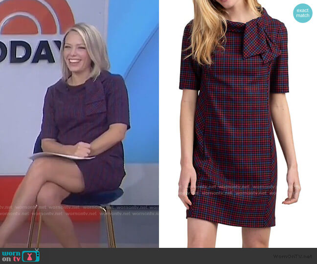 Trina Turk Delilah Roll-Neck Dress worn by Dylan Dreyer on Today
