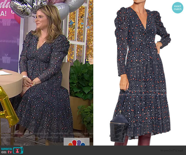 Ulla Johnson Miya Dress worn by Jenna Bush Hager on Today