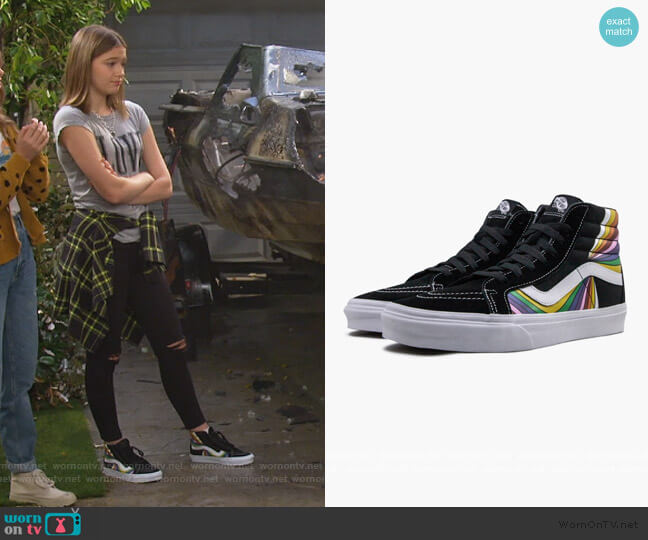 Vans Sk8 Hi Reissue Refract Canvas Sneaker worn by Presley (Jayden Bartels) on Side Hustle
