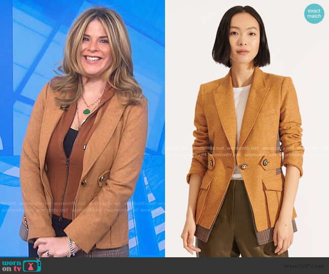 Veronica Beard Aitana Dickey Jacket worn by Jenna Bush Hager on Today
