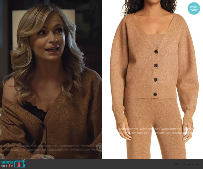 A.L.C. Peters II Metallic Cardigan worn by Amy Quinn (Lindsey Gort) on All Rise
