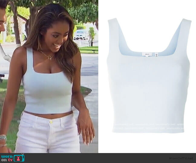 A.L.C. cropped tank top worn by Tayshia Adams on The Bachelorette