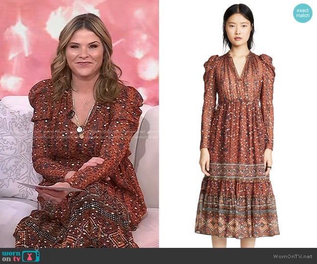 Ulla Johnson Alessandra Dress worn by Jenna Bush Hager on Today