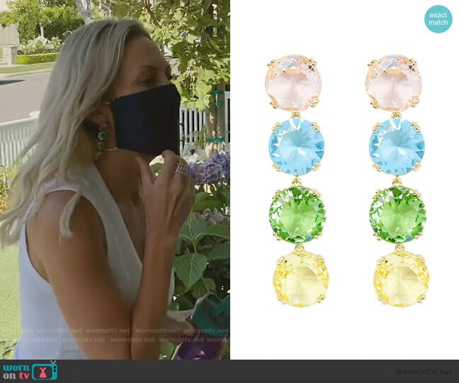 Amber Sceats Rainbow Crystal Earrings worn by Braunwyn Windham-Burke on The Real Housewives of Orange County