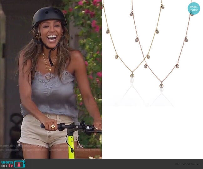 Anuja Tolia Coin Choker worn by Tayshia Adams on The Bachelorette