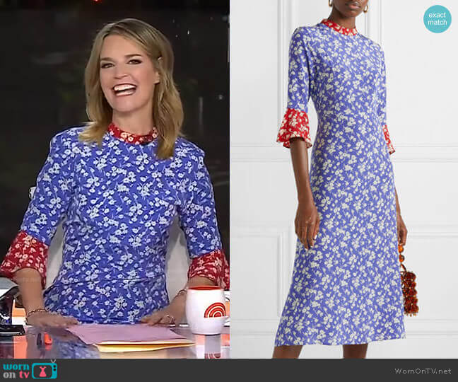 HVN Ashley Midi Dress worn by Savannah Guthrie on Today