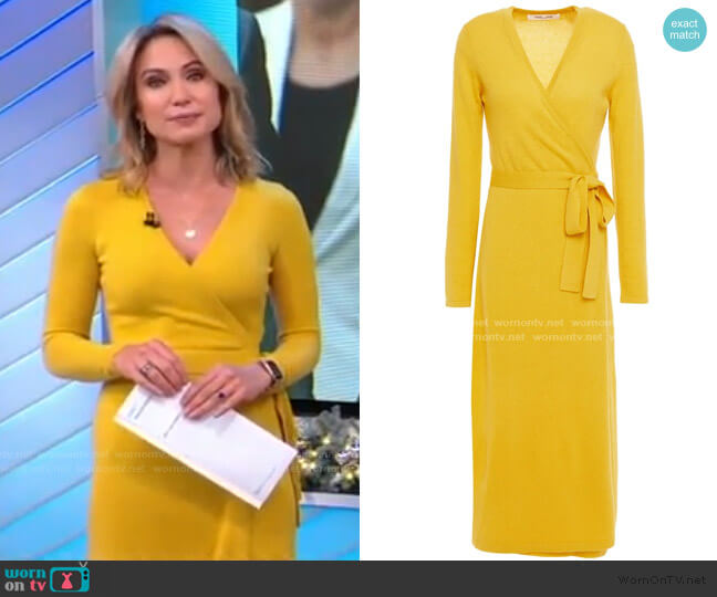 Diane von Furstenberg Astrid Wrap Dress worn by Amy Robach on Good Morning America