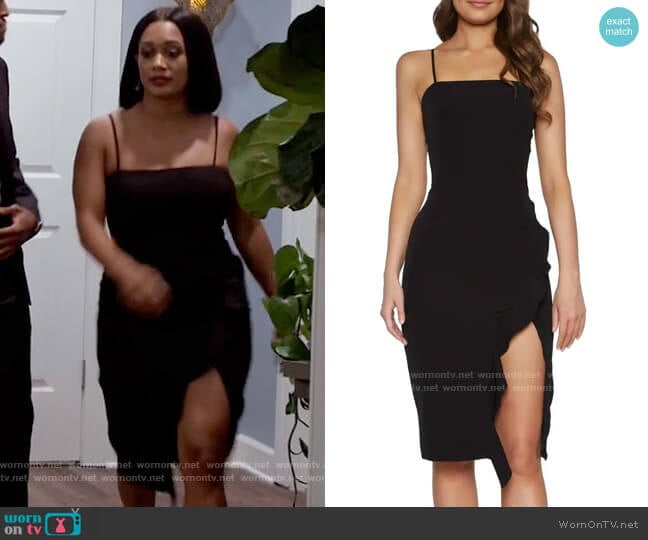 Bardot Carmelle Dress worn by Fatima (Crystal Hayslett) on Tyler Perrys Sistas