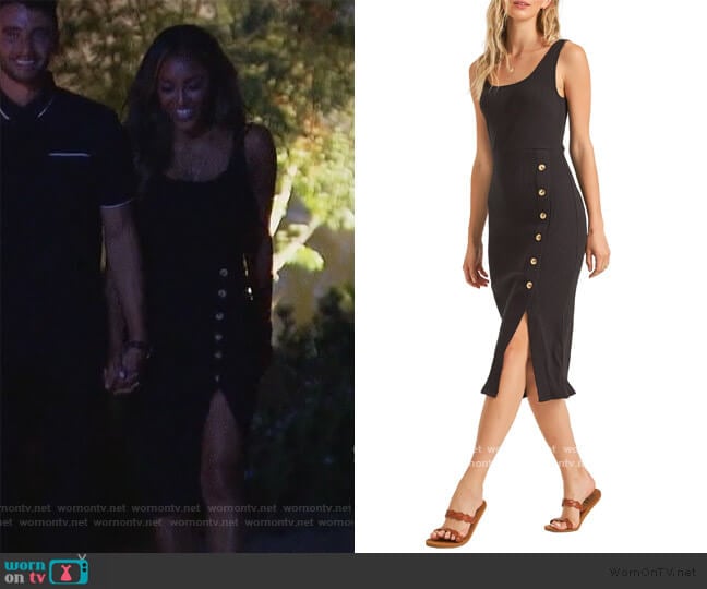 Billabong Nissi Rib Midi Dress worn by Tayshia Adams on The Bachelorette