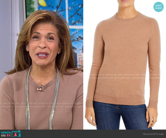 C by Bloomingdale's Crewneck Cashmere Sweater worn by Hoda Kotb on Today
