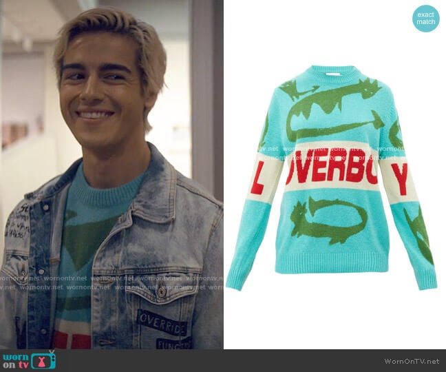 Charles Jeffrey Loverboy Little Sillies wool jumper worn by Shane (Brennan Clost) on Tiny Pretty Things
