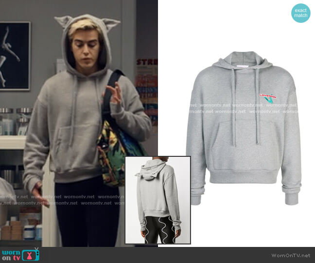 Charles Jeffrey Loverboy Loverboy Print Hoodie worn by Shane (Brennan Clost) on Tiny Pretty Things