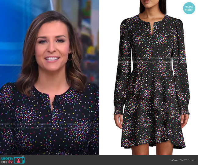 Kate Spade Confetti Cheer Fit & Flare Dress worn by Mary Bruce on Good Morning America