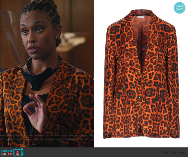 Dries Van Noten Sartorial Jacket worn by Rachel Audubon (Michelle Bathe) on All Rise