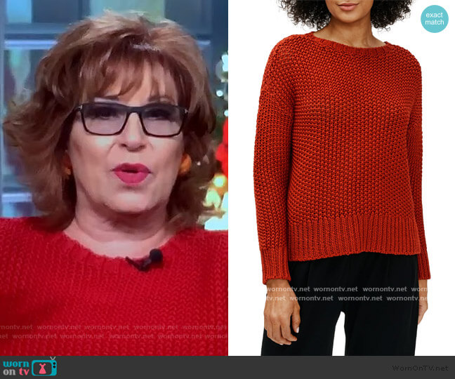 Eileen Fisher Organic Cotton Crewneck Sweater worn by Joy Behar on The View