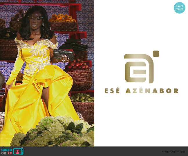Ese Azenabor Custom Dress worn by Wendy Osefo on The Real Housewives of Potomac