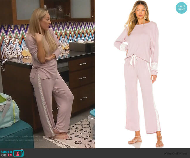 Flora Nikrooz Amabel PJ Set worn by Braunwyn Windham-Burke on The Real Housewives of Orange County