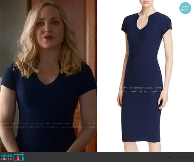 Black Halo Gyspy Rose Sheath Dress worn by Marissa Morgan (Geneva Carr) on Bull