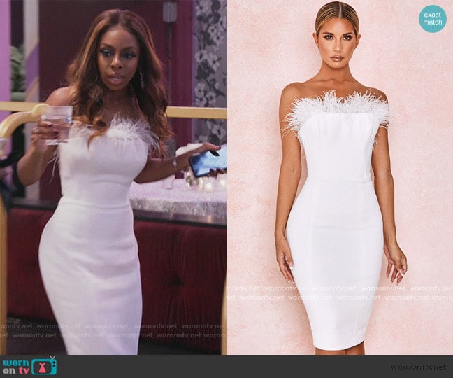 House of CB Bianca Dress worn by Candiace Dillard Bassett on The Real Housewives of Potomac
