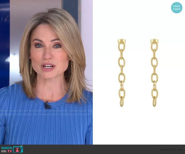Accessory Concierge Infinity Link Drops worn by Amy Robach on Good Morning America