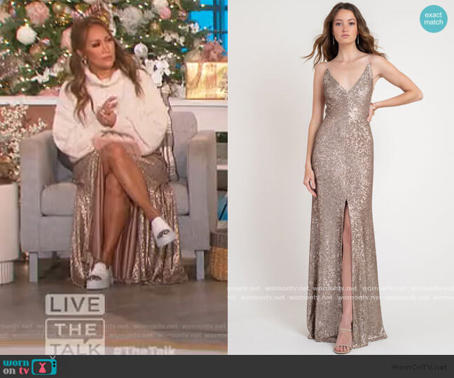 Jenny Yoo Zelda Dress worn by Carrie Inaba on The Talk