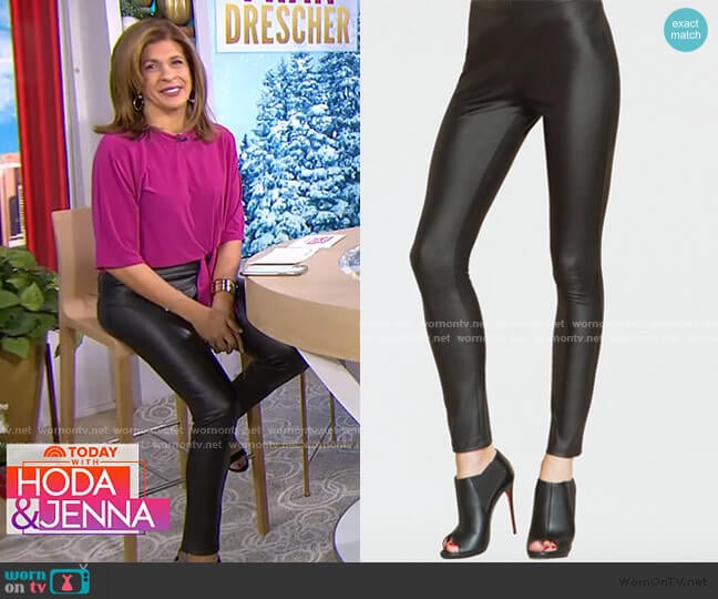 Clara Sunwoo Liquid Leather Legging worn by Hoda Kotb on Today