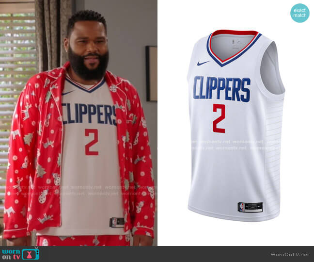Nike Los Angeles Clippers Kawhi Jersey worn by Andre Johnson (Anthony Anderson) on Black-ish