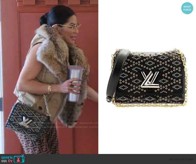 Louis Vuitton Grommet Embellished Twist Handbag Limited Edition worn by Jen Shah on The Real Housewives of Salt Lake City