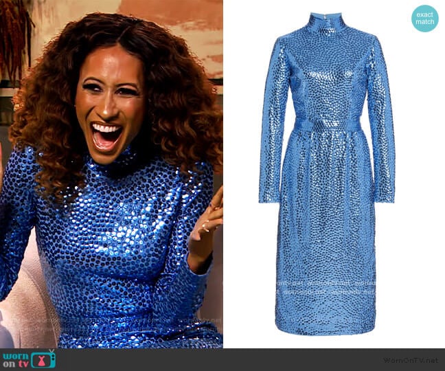 Marc Jacobs Sequined Jersey Turtleneck Dress