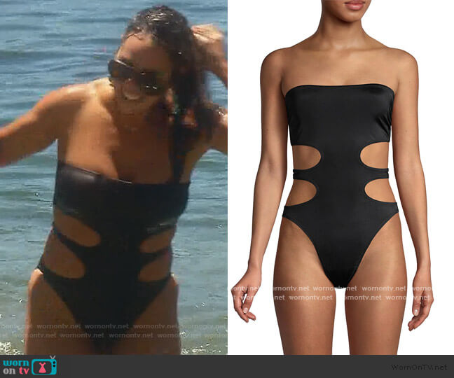Norma Kamali 11/11 Mio Cutout One-Piece Swimsuit worn by Kelly Dodd on The Real Housewives of Orange County