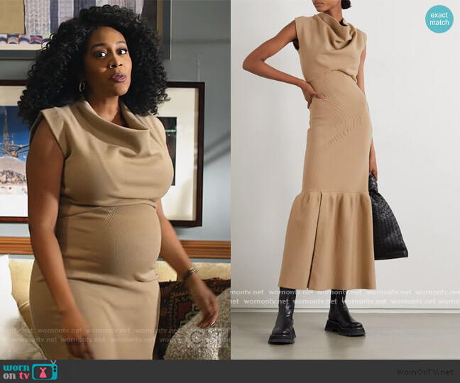 3.1 Phillip Lim Tiered wool-blend maxi dress worn by Lola Carmichael (Simone Missick) on All Rise