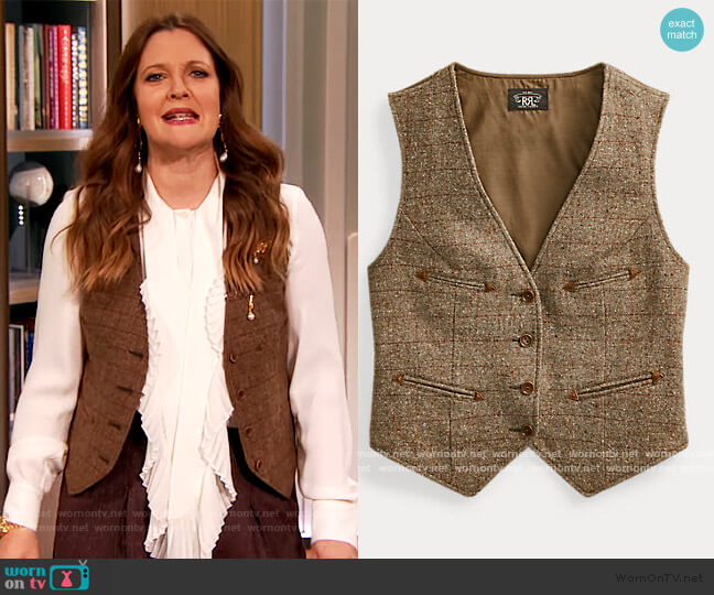 Ralph Lauren Blend Vest worn by Drew Barrymore on The Drew Barrymore Show