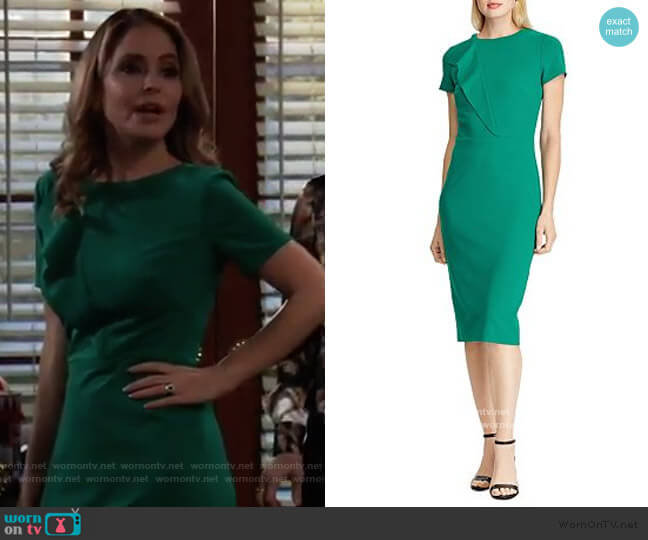 Ralph Lauren Ruffle-Trimmed Crepe Dress worn by Olivia Falconeri (Lisa Lo Cicero) on General Hospital