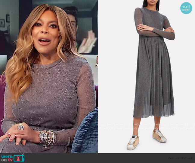 Resume Suri Lurex Midi Dress worn by Wendy Williams on The Wendy Williams Show