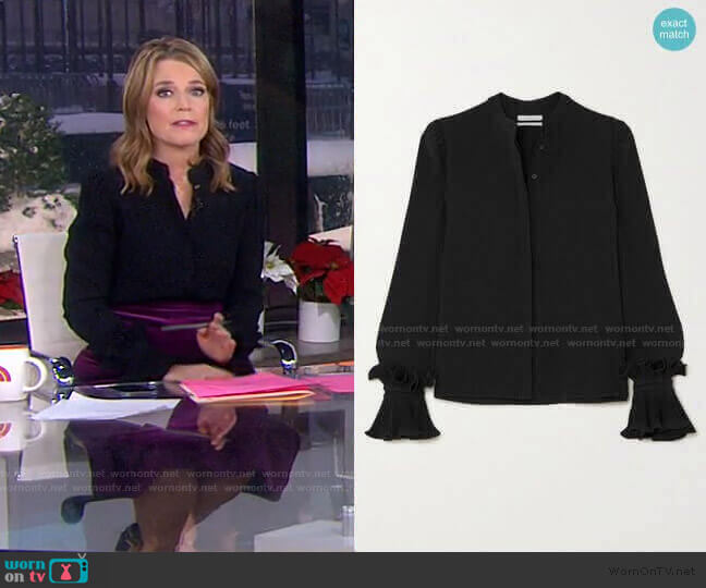 Co Ruffled Blouse worn by Savannah Guthrie on Today