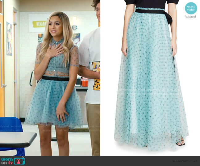 Staud Poppy Skirt worn by Lexi (Josie Totah) on Saved By The Bell