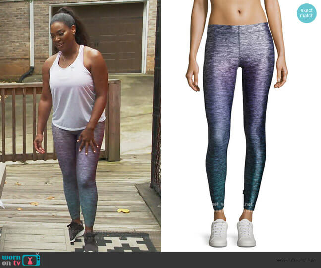Terez Heathered Ombre Performance Leggings worn by Kenya Moore on The Real Housewives of Atlanta