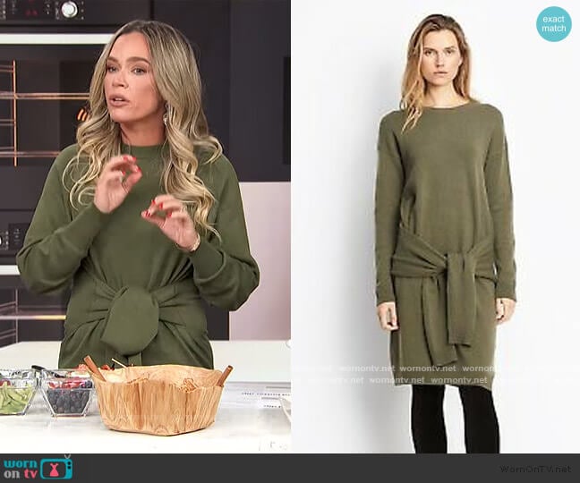 Vince Tie Waist Sweater Dress