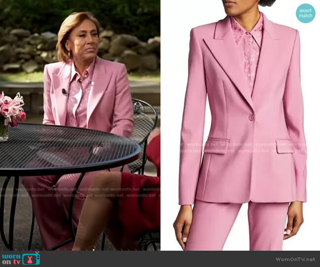 Michael Kors Wool Peak-Lapel Blazer worn by Robin Roberts on Good Morning America