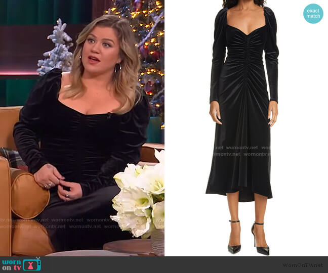 A.L.C. Chamberlin Long Sleeve Dress worn by Kelly Clarkson on The Kelly Clarkson Show