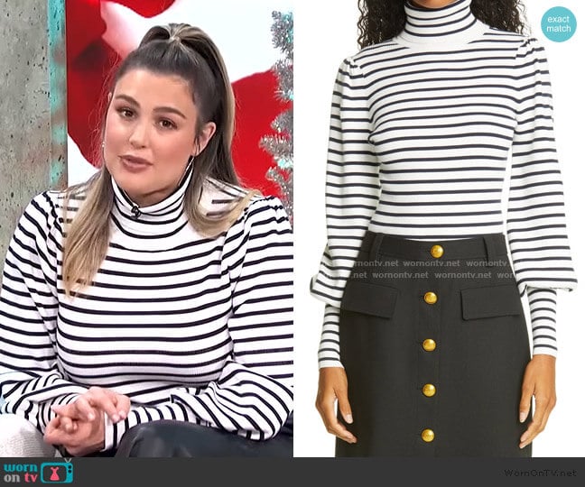 A.L.C. Karla Top worn by Carissa Loethen Culiner on E! News