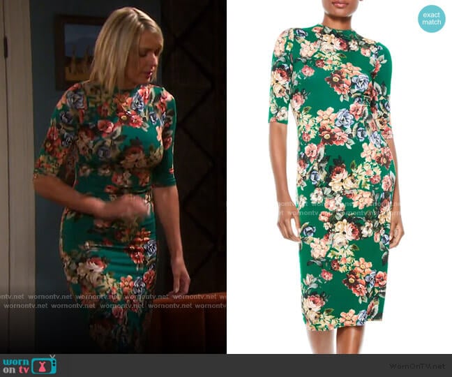 Alice + Olivia Delora Mock Neck Body-Con Dress worn by Nicole Walker (Arianne Zucker) on Days of our Lives