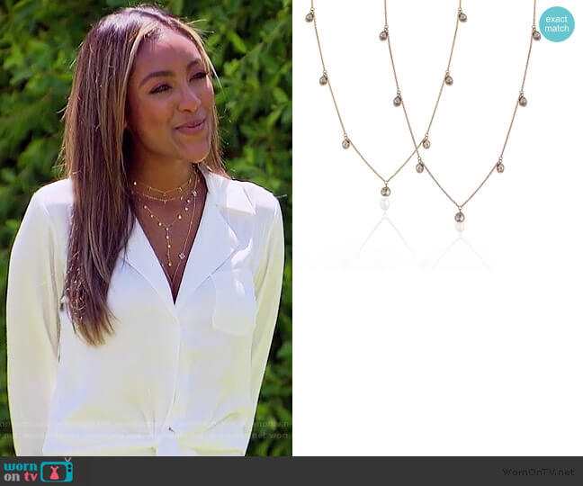 Anuja Tolia Coin Choker worn by Tayshia Adams on The Bachelorette