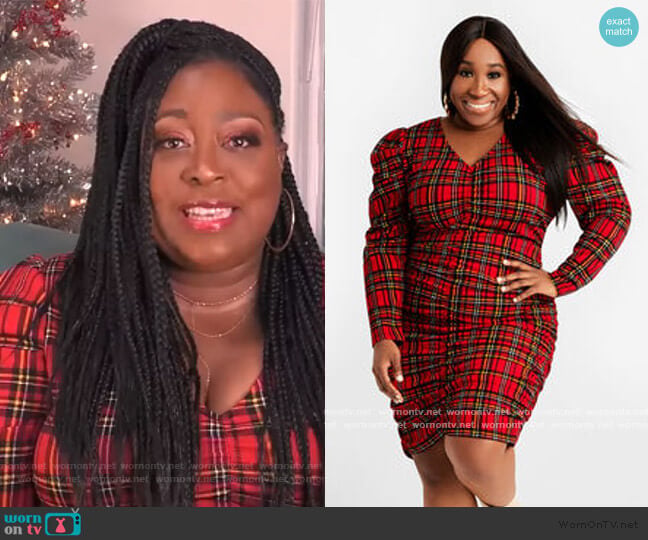 Ashley Stewart The Priscilla Dress worn by Loni Love on The Real
