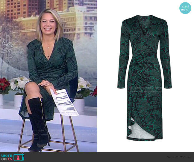 Atlein Snake Print Dress worn by Dylan Dreyer on Today