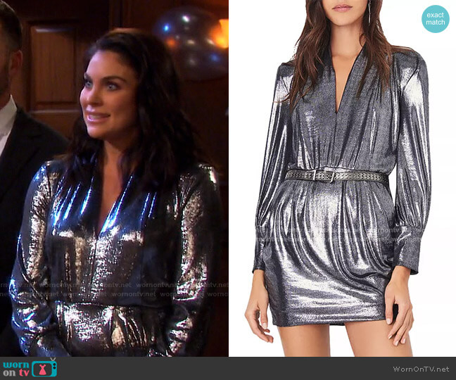Ba&Sh Miss Metallic Dress worn by Chloe Lane (Nadia Bjorlin) on Days of our Lives