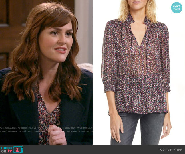ba&sh Dalas Blouse worn by Julia (Sara Rue) on B Positive