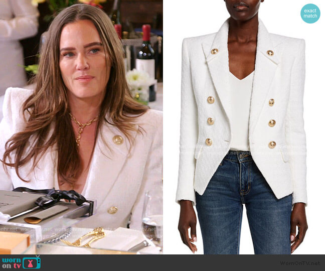 Balmain Boucle Tweed Jacket worn by Meredith Marks on The Real Housewives of Salt Lake City
